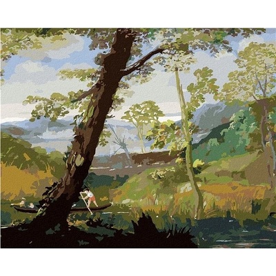 zuty Malování Podle Čísel Říční Krajina Annibale Carracci 40 x 50 Cm Plátno Rám