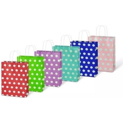 MFP taška dárková kraft S 150x210x80 puntík mix - 5251325