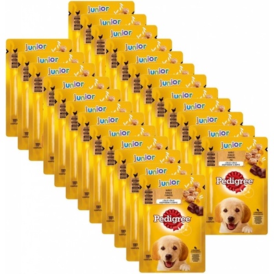 Pedigree Junior s kuracím a ryžou v želé 24 x 100 g