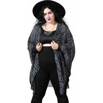 Image 1 of KILLSTAR дамско наметало KILLSTAR - Obscurum шифон - Черен - KSRA005175