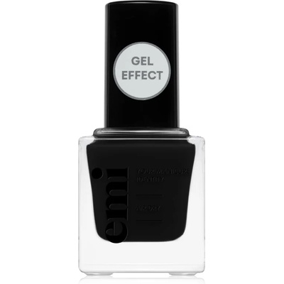 Emi E. MiLac Gel Effect Ultra Strong лак за нокти с гел ефект без използване на UV/LED лампа цвят Little Black Dress #050 9ml