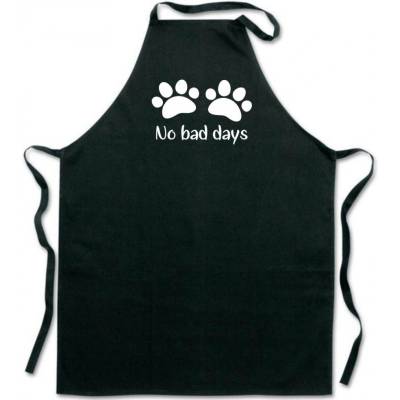 Povidlo.cz Zástěra Ťapky No bad days Černá