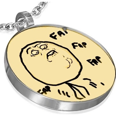 Šperky eshop Přívěsek Meme z oceli Fap Fap Fap AA28.23