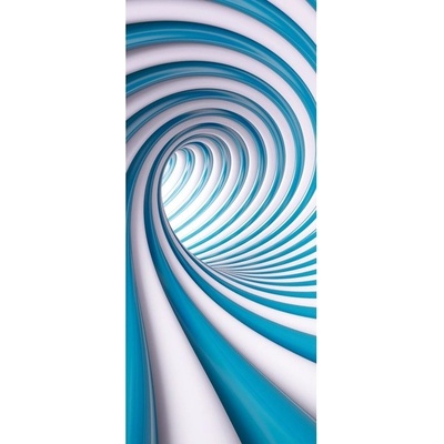Preinterier Fototapeta - FT3761 - Špirálový modrý tunel - 3D 91cm x 211cm