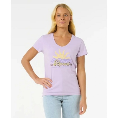 RIP CURL tričko Cala V Neck Tee Lilac 108