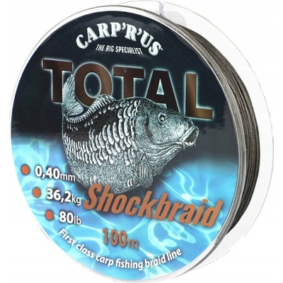 Carp´R´Us šňůra Total Shockbraid 100m 0,41mm 22,68kg