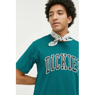 Dickies Памучна тениска Dickies в зелено с принт (DK0A4X9FE641)