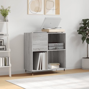 vidaXL Шкаф за винилови плочи сив сонома 84, 5x38x89 см инженерно дърво (831770)