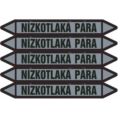 Grafiko | Nízkotlaká pára - dle ČSN 13 0072 - Materiál fólie s ochrannou laminací, Rozměr aršík 5ks šipka 212x26mm