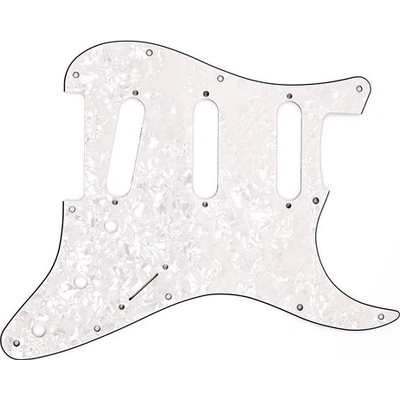 Fender Pickguard, Stratocaster S/S/S, 11-Hole Mount, White Pearl, 4-Pl