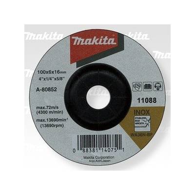 Шлифовъчен диск от неръждаема стомана MAKITA 100x6x16 мм A-80852 (A-80852)