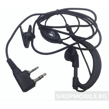 Baofeng Слушалки с микрофон PTT за Baofeng BF-888S, UV-5R, UV-5RE, UV-6R, Kenwoods, Wouxun, Puxing (PTT Black)