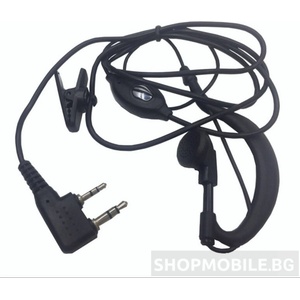 Baofeng Слушалки с микрофон PTT за Baofeng BF-888S, UV-5R, UV-5RE, UV-6R, Kenwoods, Wouxun, Puxing (PTT Black)