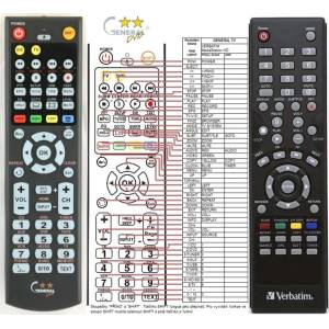 GENERAL VERBATIM MEDIASTATION HD DVR - съвместимо дистанционно управление на марката General (MEDIASTATION HD DVR) Дистанционно