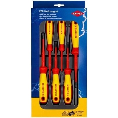 KNIPEX súprava skrutkovačov VDE 1000V, PL+PH+PZ, 6-dielna, DIN EN/IEC 60900, 002012V04