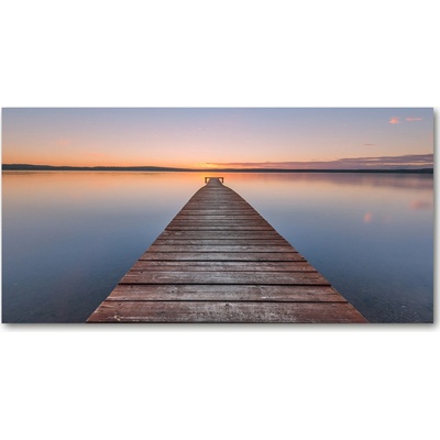 Foto obraz sklo tvrzené Drevené mólo 100x50 cm