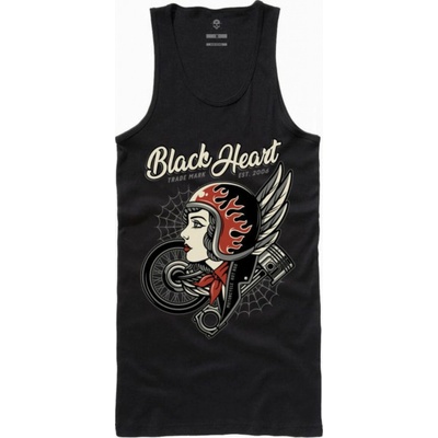 Black Heart tielko MOTORCYCLE GIRL čierna