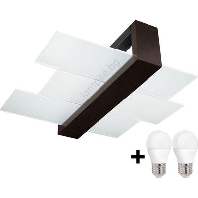 Brilagi - LED таванно осветително тяло HERA 2xE27/7, 5W/230V венге (BG0546)