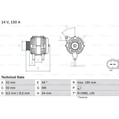 Alternátor BOSCH 0 986 082 150