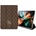 GUESS 4G Folio Cover - дизайнерски кожен кейс и поставка за iPad Pro 11 M1 (2021), iPad Pro 11 (2020), iPad Pro 11 (2018) (кафяв)