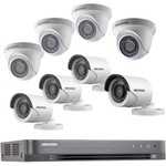 HIKVISION Комплект 8 бр. 2Mpx IP камери и NVR с PoE
