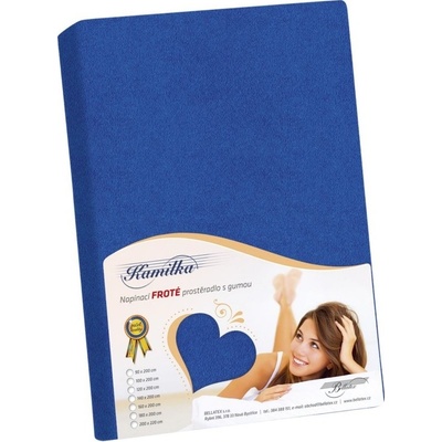 Bellatex froté prostěradlo Kamilka tmavě modré 200x220