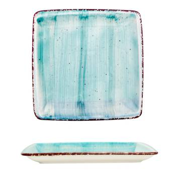 Image 1 of Gural Porselen - Turquoise Квадратна чиния 25x25cm. (NBNORD25X25DU50TM) (0180475)