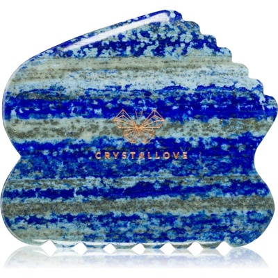 Crystallove Lapis Lazuli Contour Gua Sha masážna pomôcka 1 ks