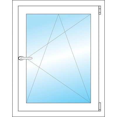 OKNA HNED Plastové okno 64x81 cm (640x810 mm) bílé otevíravé a sklopné pravé
