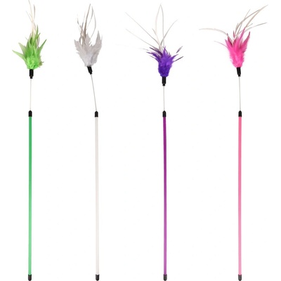 Flamingo hůl s peřím 75 cm