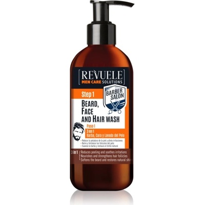 Revuele Men Care Solutions Barber Salon šampón na vlasy a fúzy 3v1 300 ml
