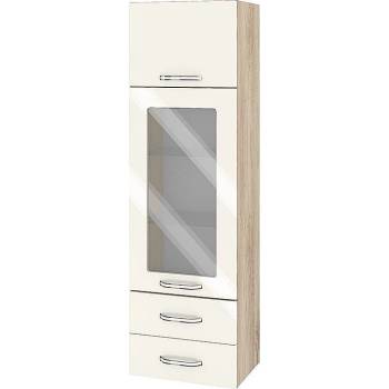 Image 1 of ИРИМ Горен колонен кухненски шкаф витрина Сити АРФ-Крийм гланц-11-201 40 см