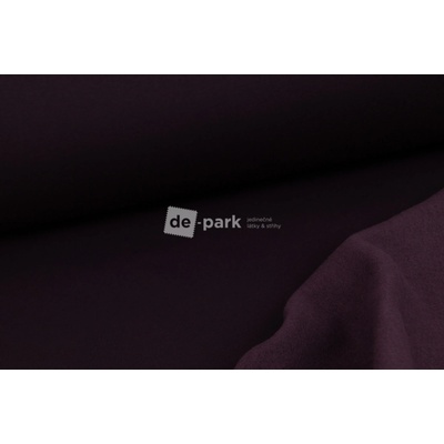 de-park Počesaná teplákovina silná - temná ostružinová