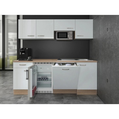 Flex Well Kuchyňa Valero 210 cm/typ 3 chladnička/mikrovlnka/umývačka