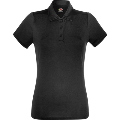 Performance PoloFruit of the Loom Black T shirt čierna