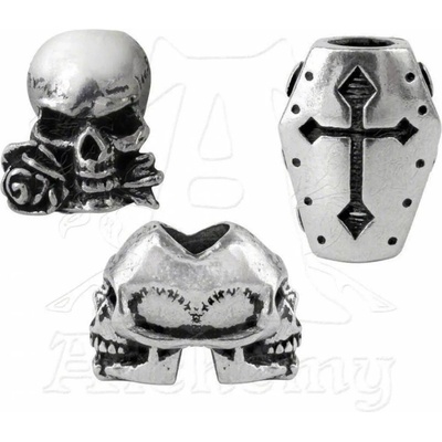 Alchemy gothic мъниста (3pcs) to коса (брада) ALCHEMY GOTHIC - Янус / ковчег / алхимик - ABR1