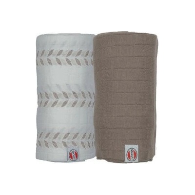 Lodger Swaddler Solid Matcha 2balenie 110 x 110 cm Birch/Buffalo