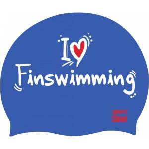 BornToSwim плувна шапка borntoswim i love finswimming cap син