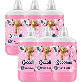 Coccolino Концентрат за изплакване Coccolino Silk Lily 476 измивания 6x1700ml (8720181410642)