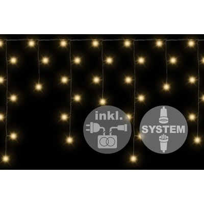 diLED sada rozšíriteľný svetelný dážď so 180 LED diódami systém LED XMAS