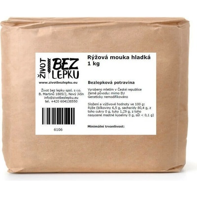 Život bez lepku Ryžová múka hladká 1 kg