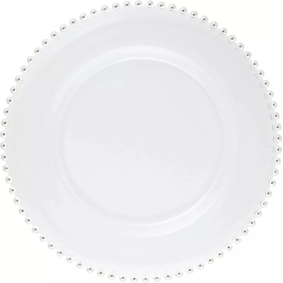 LE COQ Helios Tanier plytký 340 mm biely perlový okraj 6 ks