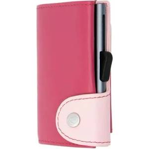 C-SECURE Картодържател C-SECURE с портфейл и монетник, Cherry/ Blush / Grey cardholder (COIN-WCH001-PI-LPI-GY)