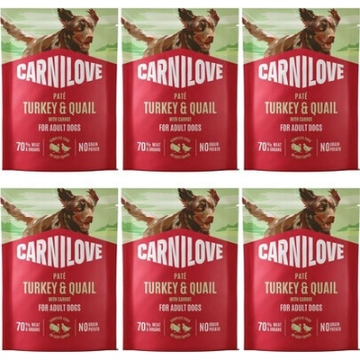 CARNILOVE Dog Pouch Turkey and Quial 6 x 300 g