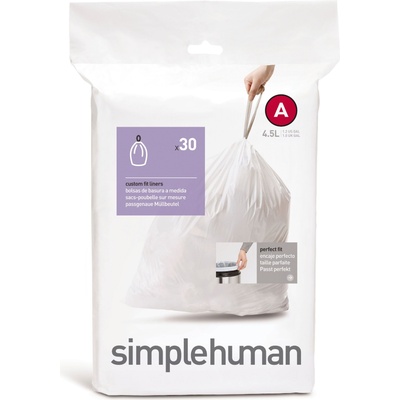 simplehuman Торбички за боклук Simplehuman размер А 4, 5 л 30 бр (cw0160)