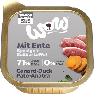 WOW Senior Dog kachní s batáty 11 x 150 g