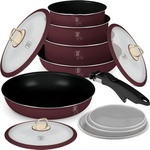 Berlinger Haus Комплект съдове за готвене Berlinger Haus BH-8250 Leonardo Collection, 12 части - Бордо (BH/8250)