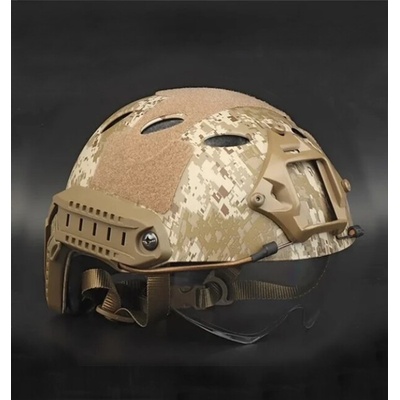 DRAGOWA Tactical Тактическа каска Fast PJ с очила Bolt, Digital Desert (без сертификация) (DRG153.DD)