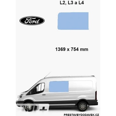 Boční levé pevné okno L2, L3 a L4 | Ford Transit MK8 V363