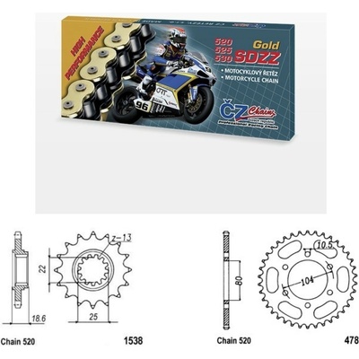 ČZ Řetězová sada Kawasaki Z 750 R 11-13 – Hledejceny.cz